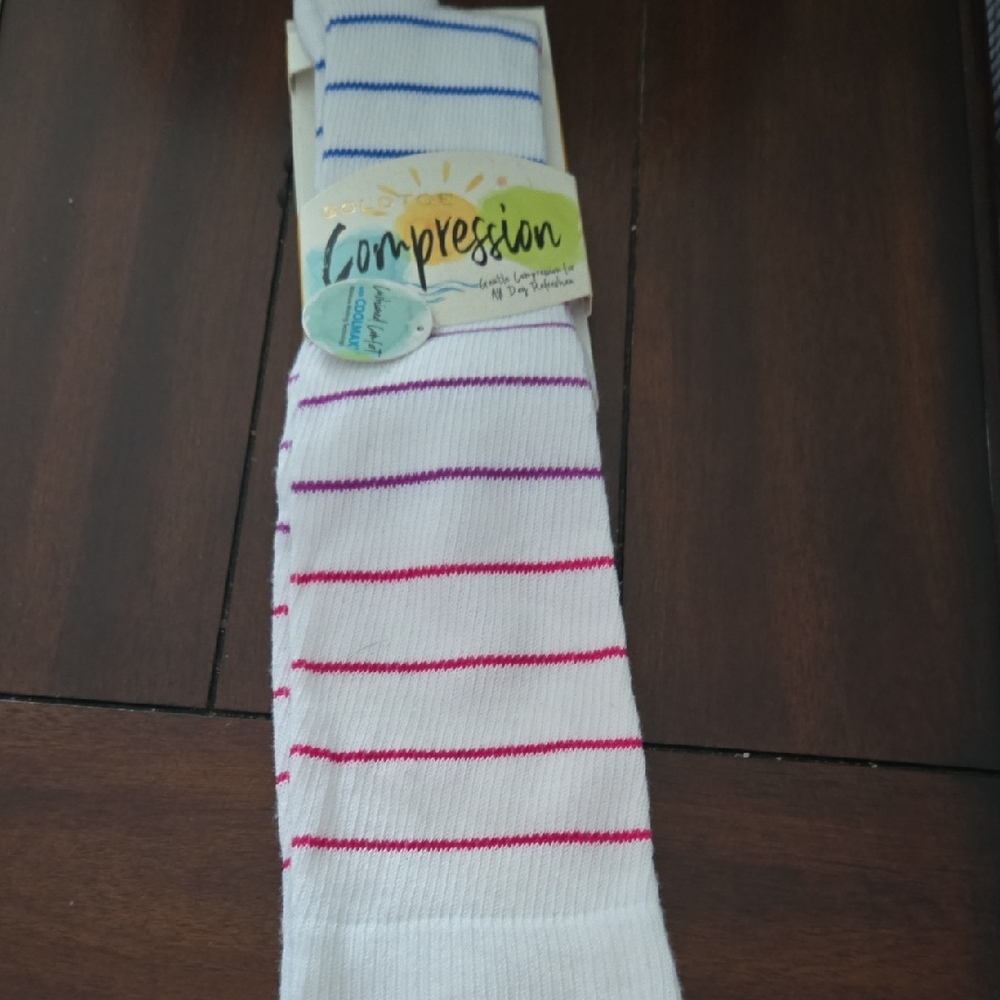 Gold Toe White Compression W Coolmax w